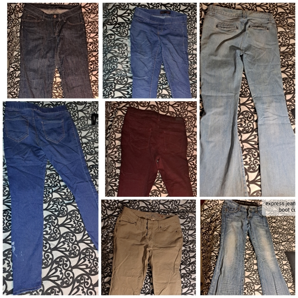 7 pairs women's jeans sz 7/9